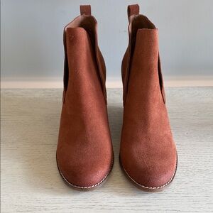 Lucky Brand Rust Suede Ankle Booties